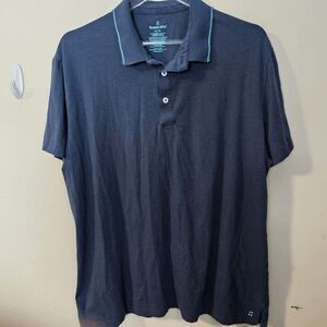 Tommy John Short Sleeve Polo Shirt Mens Blue Size XL